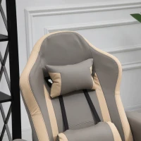 HOMCOM Manual Recliner Armchair PU Leather Lounge Chair w/ Adjustable Leg Rest, 135° Reclining Function, 360° Swivel, Cup Holder and, Storage Pocket(m-8)