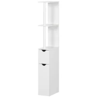 kleankin Bathroom Storage Cabinet with Open Shelves, White(m-12)