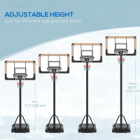Soozier 6-7ft Basketball Hoop, Freestanding Basketball System with 18" Shatterproof Backboard and Weighted Base(m-5)
