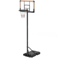 Soozier 6-7ft Basketball Hoop, Freestanding Basketball System with 18" Shatterproof Backboard and Weighted Base(m-2)