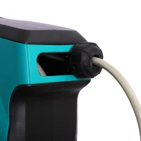 Outsunny Retractable Garden Hose Reel 1/2" x 49 ft Wall Mounted with Automatic Rewind, 180° Swivel Bracket, Any Length Lock, 7 Pattern Hose Nozzle(m-10)