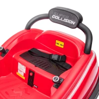 Aosom 12V Kids Bumper Car, 360° Rotation Electric Ride On Car, Twins Motor Battery Powered Toy, w/ Parent Remote Control, Safety Belt, Colorful LED Lights,, Red(m-11)