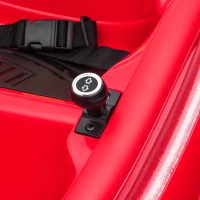 Aosom 12V Kids Bumper Car, 360° Rotation Electric Ride On Car, Twins Motor Battery Powered Toy, w/ Parent Remote Control, Safety Belt, Colorful LED Lights,, Red(m-13)