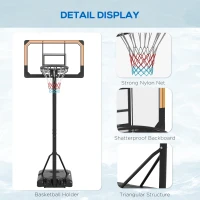 Soozier 6-7ft Basketball Hoop, Freestanding Basketball System with 18" Shatterproof Backboard and Weighted Base(m-9)