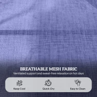 Outsunny Folding Lounge Chair w/ Reclining Back, Navy Blue(m-6)