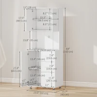 HOMCOM Modern Kitchen Cupboard with Storage Cabinet Hutch, 2 Cabinets, 3 Drawers and Open Countertop, White(m-3)