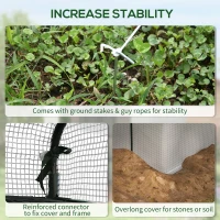 Outsunny Outdoor Walk-in Greenhouse with Roll-up Zipper Door, 18 Shelves, PE Cover, 95.25" x 70.75" x 82.75", White(m-7)