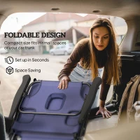 Outsunny Folding Lounge Chair w/ Reclining Back, Navy Blue(m-7)