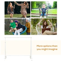Outsunny Metal Swing Stand Swing Frame, Hanging Chair Stand Only, 528 LBS Weight Capacity, for Backyard, Patio, Lawn, White(m-5)