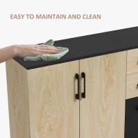 HOMCOM Modern Sideboard Cabinet, Freestanding Sideboards and Buffets with 3 Doors, 2 Drawers and Adjustable Shelf(m-4)