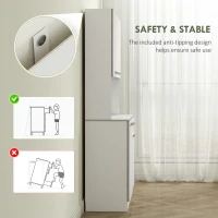 HOMCOM 71" Modern Buffet with Hutch, Standing Kitchen Hutch with Storage Cabinets, Drawer, Open Space with Microwave Stand, White(m-7)