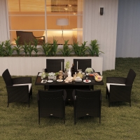 Outsunny Garden Dining Set with Cushions