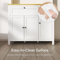 HOMCOM 71" 5-Door Kitchen Pantry Cabinet, Freestanding Storage Cabinet Cupboard with Adjustable Shelves, White(m-7)