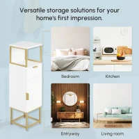 HOMCOM Laundry Cabinet, Tilt Out Laundry Hamper Cabinet with 2 Baskets, Bathroom Hamper Cabinet with 2 Drawers, White(m-8)