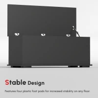 HOMCOM 39.5" Storage Chest with 2 Safety Hinges, Storage Box Organizer with Flip-Top Lid, Entryway Storage Bench, Black(m-6)