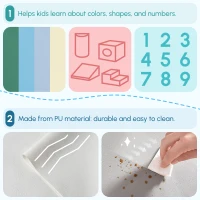 Qaba Foam Climbing Blocks for Toddlers, Kids Modular Play Set for Baby Children, Soft Play Equipment for Crawling Sliding, Easy-to-clean Safe DIY Creative, Multicolor(m-4)