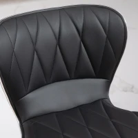 HOMCOM Counter Height Bar Stools Set of 2, Adjustable Height Bar Chairs with Swivel Seat, PU Leather Upholstery(m-10)