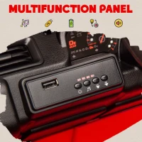 Qaba 12V 4x4 Kids Electric Car w/ 2WD/4WD Switchable, Remote Control, Spring Suspension System, Back Trailer, Red(m-9)