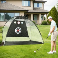 Soozier Golf Net, 10 x 6ft Golf Practice Net for Backyard Driving, Multi-Target Golf Hitting Net, Indoor, Outdoor(m-1)