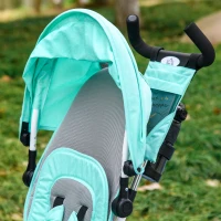Qaba 6 in 1 Tricycle for Toddler 1-5 Years with Parent-Push Handle, Green(m-10)