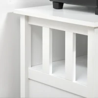 HOMCOM Sideboard Buffet Server Storage Cabinet Console Table with 2 Doors and Adjustable Shelves for Kitchen & Dining Room, White(m-14)