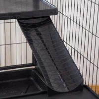 PawHut Small Animal Cage with Wheels, Pet Playpen for Rat, Syrian Hamster, Kitten, Ferrets, Chinchillas with Bottom Storage Shelf, Removable Tray, Ramp, 31.5" x 20.5" x 33.1"(m-13)