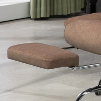Vinsetto Massage Office Chair, Heated Reclining Computer Chair with Adjustable Height and Footrest, Brown(m-10)