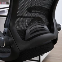Vinsetto Mesh Drafting Chair, Tall Office Chair with Lumbar Support, Flip-Up Armrests, Footrest Ring and Adjustable Seat Height, Black(m-10)