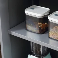 HOMCOM Kitchen Sideboard, Stackable Storage Cabinet, Sliding Glass Door Console, Serving Buffet for Kitchen & Dining Room(m-10)