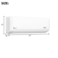 Senville 9000 BTU LETO Series Mini Split Air Conditioner Heat Pump with Inverter, Alexa Enabled, 4-in-1 System with Installation Kit, White(m-3)