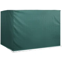 Outsunny 3-Seater Patio Swing Cover, Outdoor Garden Furniture Protection Hammock Cover Waterproof 85" X 61" X 59", Dark Green(m-11)