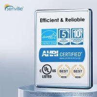 Senville 33000 BTU AURA Mini Split Air Conditioner Inverter Heat Pump, Energy Star Certified, Alexa Compatible, 33" L x 12.5" W x 27" H, White(m-9)