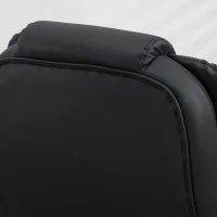 HOMCOM Executive Massage Chairs Heated High Back Reclining Office Chair Swivel Leather Adjustable Vibrating Furniture Black(m-10)