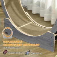 PawHut 36" Cat Wheel for Indoor Cats with Brake, Scratching Pads, Grey(m-7)