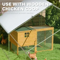 PawHut Large Chicken Coop with Waterproof and Anti-UV Cover, Spire Shaped for Outdoor and Yard Farm Use, 9.8' x 32.8' x 6.4'(m-5)