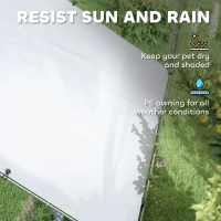 PawHut Large Chicken Coop with Waterproof and Anti-UV Cover, Spire Shaped for Outdoor and Yard Farm Use, 9.8' x 32.8' x 6.4'(m-4)