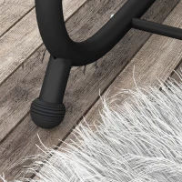 Outsunny Free Standing Swing Bench, Porch Swing with Stand, Adjustable Canopy, Cushion and Pillows, Ecru(m-8)