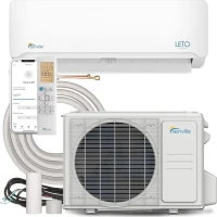 Senville LETO Series 24000 BTU Mini Split Air Conditioner Heat Pump, 2 Ton, Alexa Enabled, Voice or App Control, AHRI Certified, White(m-2)