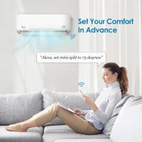 Senville LETO Series 36000 BTU Mini Split Air Conditioner Heat Pump, 3 Ton, Alexa Enabled, Voice or App Control, AHRI Certified, White(m-4)