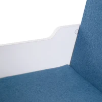 HOMCOM 6-Cubby Bookcase with Seat Cushion, Cube Storage Shelf with Reading Nook for Home Office, Study, Blue(m-12)