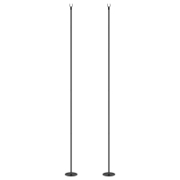 Outsunny 2 Pack of 10' String Light Poles, Steel Hanging Lighting Stand for Patio, Backyard, Deck, Wedding, Party, Black