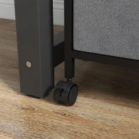 Vinsetto Vertical Filing Cabinet, Mobile File Cabinet with 2 Non-woven Fabric Drawers, Hanging Bars for Letter Size, Industrial Printer Stand for Home Office, Dark Grey(m-10)