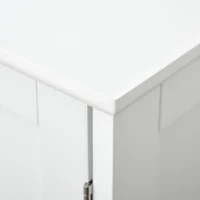 kleankin Bathroom Vanities, Bathroom Sink Cabinets with U-Shape Cut-Out and Adjustable Internal Shelf, White(m-8)