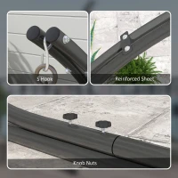 Outsunny Hammock Chair Stand, Heavy Duty Steel Hanging Chair Stand for Swing Chair, Egg Chair Stand with Extra Large Base, Black(m-7)