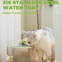 3.3L Automatic Cat Water Fountain with Ultrafiltration Tech, Ultra-Quiet Operation, BPA-Free Dual Modes, Indicator Lights, 12.5" L x 8" W x 7" H, Gray(m-4)