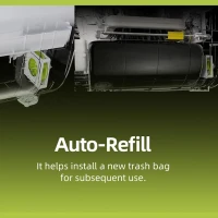 2-Pack Auto-Packing Trash Bag Box for Litter Box, Refill System for Multi-Cat Households, 9" L x 6" W x 3" H, Black(m-5)