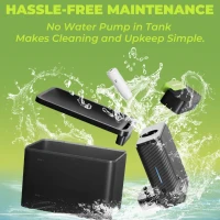 3.3L Automatic Cat Water Fountain with Ultrafiltration Tech, Ultra-Quiet Operation, BPA-Free Dual Modes, Indicator Lights, 12.5" L x 8" W x 7" H, Gray(m-6)