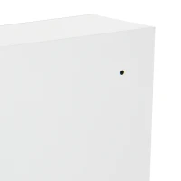 kleankin Bathroom Mirrored Cabinet, 24"x22" Steel Frame Medicine Cabinet, Wall-Mounted Storage Organizer with Double Doors, White(m-10)