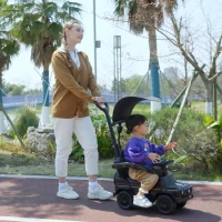 Aosom Mercedes-Benz G350 Licensed Push Car, 3-in-1 Toddler Sliding Car with Horn, Steering, Foot Rest, Seat Storage, Black(m-9)