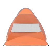 Outsunny Pop Up Beach Tent Portable Sun Shelter UV Protection Outdoor Patio with Carry Case & Stakes Orange(m-10)